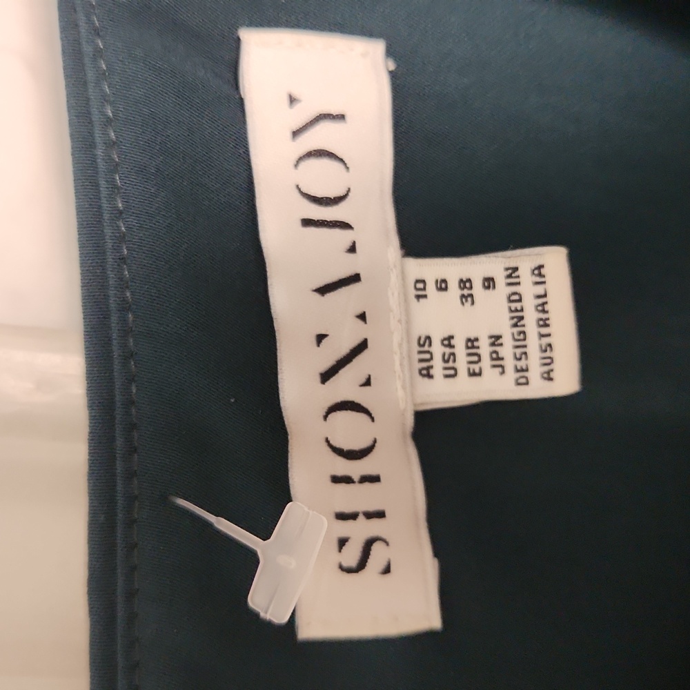 Shona Joy Core Cocktail Dress in Seaweed Green Size 10 - Picture 14 of 14